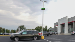 Dual ROSA Security Devices Keep a Watchful Eye on a Auto Dealer's Lot.