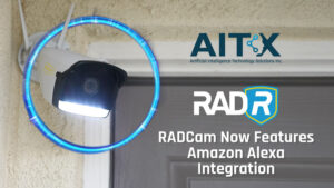 Artist’s depiction of a RAD-R RADCam unit illustrating Alexa powered awareness features.