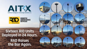 Visual recap of sixteen RAD RIO Mini units activated at a major construction project in a record single day deployment.